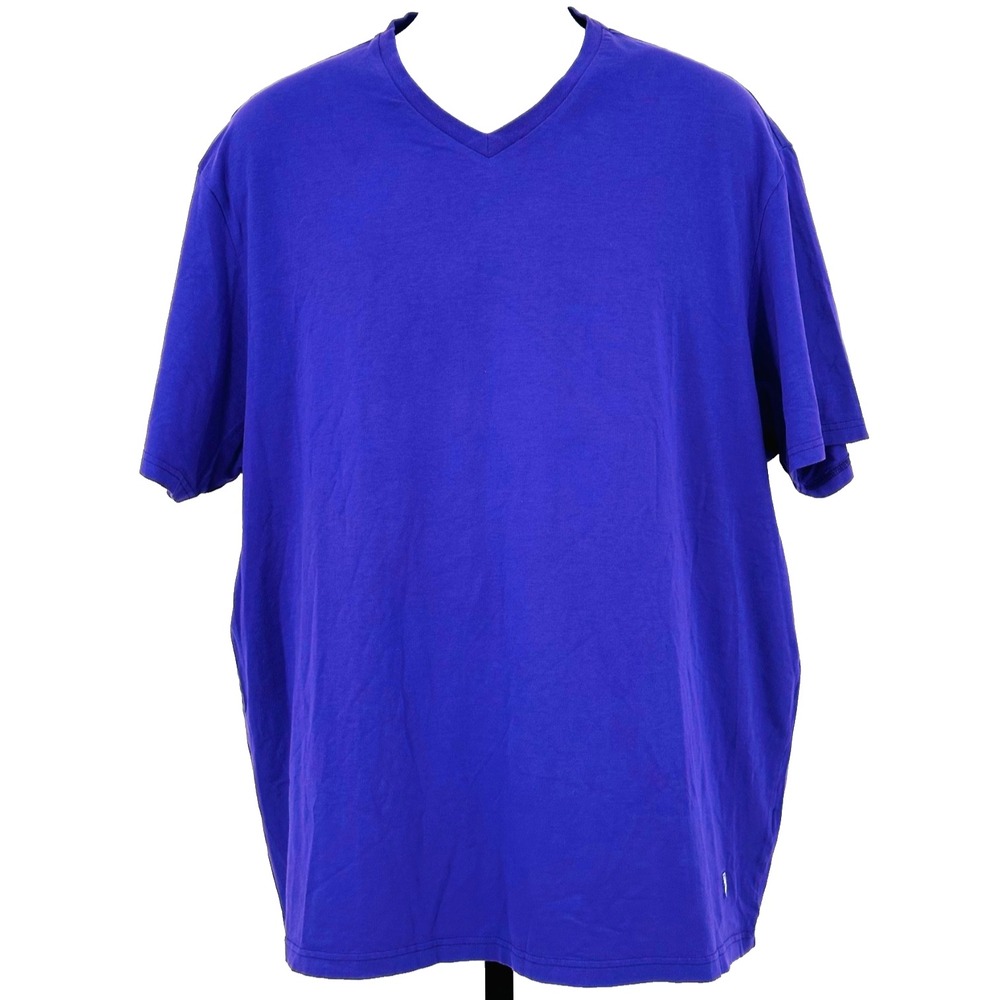 DANIEL CREMIEUX Deep Purple V-Neck Short Sleeve Jersey T-Shirt Men's XL